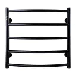 Водяна рушникосушка Unio LD W 500-500-5 BLK Драбинка Дуга чорна, Чорний матовий