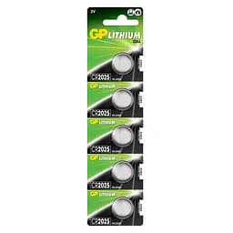 Батарейки GP LITHIUM Button Cell 3.0V CR2025-2CPU5 Літієва CR2025 5 шт.