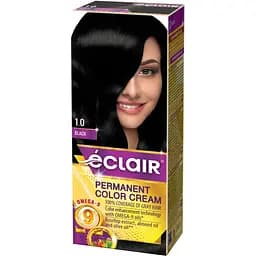 Крем-краска для волос Éclair Omega-9 стойкая №1.0 Черный