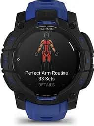 Смарт-годинник Garmin Instinct 3 45mm AMOLED Black with Blue Band (010-02936-03) - мініатюра 3