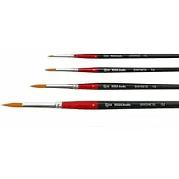 Пензель синтетика кругла 112 №10 довга ручка Rosa Studio [CD]