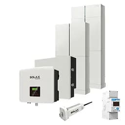 Комплект Solax 7.3: Однофазний гібридний інвертор на 7.5 кВт із АКБ на 12.4 кВт/год