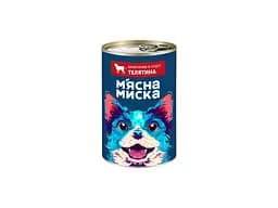 Консервы для собак М'ясна Миска кусочки в соусе с телятиной 415 г (4820255192154)