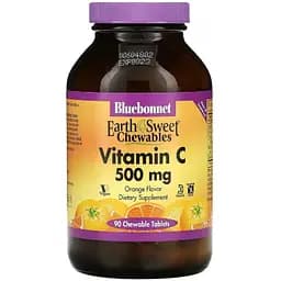 Вiтамiн С Bluebonnet Nutrition Earth Sweet Chewables зі смаком апельсину 500 мг 90 таблеток