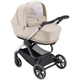 Универсальная коляска 2 в 1 CAM Techno Milano рама серебряная, бежевая (805T/V94/978/554K)