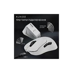 Мишка Ajazz AJ179PRO Wireless/Bluetooth/USB Charging Dock White (AJ179-PRO-W) - мініатюра 12