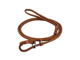Поводок для собак WAUDOG Soft с QR паспортом круглый Ш 8 мм Д 135 см коричневый (72636)