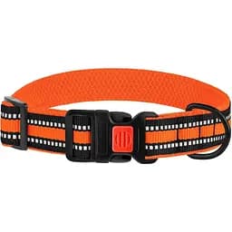 Ошейник для собак BronzeDog Mesh, размер L, 35-53х2,5 см, оранжевый