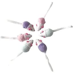 Іграшка для котів Миша М7 плюшева світла двокольорова 5 см 1 шт. (33668)