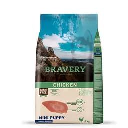 Сухий корм для цуценят дрібних порід із куркою Bravery Chicken Mini Puppy 2 кг
