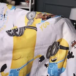 Пододеяльник MirSon Бязь Kids Time 17-0702 Minion Team 143х210 белый (2200010461039)