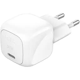 Зарядний пристрій BELKIN 30Вт USB-С PD PPS, білий (WCA008KQWH)