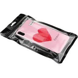 Чохол-накладка Toto Glass Fashionable Case Apple iPhone XS Max Red Heart on Pink - мініатюра 2