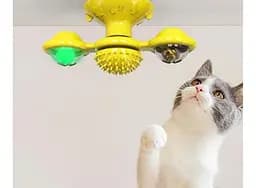 Інтерактивна іграшка для котів AnimAll Fun AGrizZzly Крейзі Кет на присосці жовта - мініатюра 4