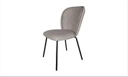 Стул Симпл ткань светло-серая ноги металл черные