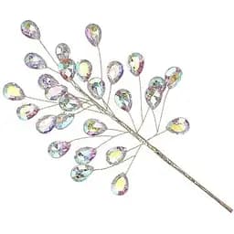 Декоративная ветка с перламутровыми кристаллами для декорации 23.5 см