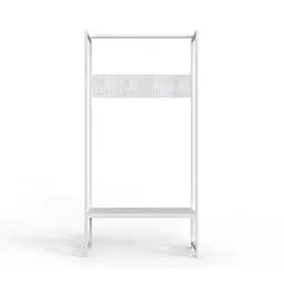 Вішалка модульна підлогова Ferrum-decor Треліс 12 180x90x38 білий ДСП Білий 16мм (FRD-104313)