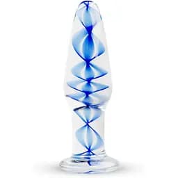 Скляна анальна пробка з внутрішньою спіраллю Gildo Glass ButtPlug No. 23