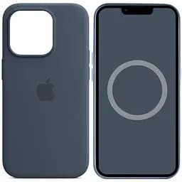 Чохол Silicone case AAA with Magsafe and Animation для Apple iPhone 14 Pro Max 6.7 Синій/Storm Blue