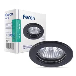 Вбудований світильник Feron DL10 під лампу чорний (1817)
