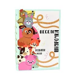 Розвиваюча гра "Веселі шнурочки Тварини" Strateg 30522, 6 картинок, кольорові шнурки