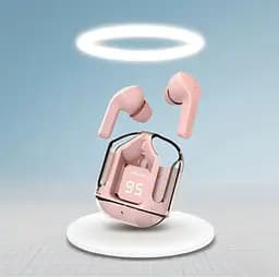 Бездротові Bluetooth-навушники T2 TWS з цифровим дисплеєм і Hi-Fi звуком рожеві - мініатюра 8