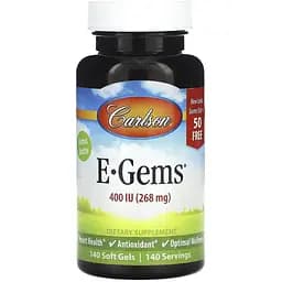 Вітамін Е Carlson Labs 400 МО 140 капсул