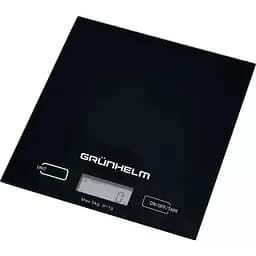 Кухонные настольные электронные весы Grunhelm KES-01B с сенсорным управлением до 5кг LCD-дисплей Черный