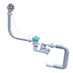 Сифон для ванни Santehplast SVD-03 FLAT steamer нержавіючий випуск 1 1/2" з переливом 30412