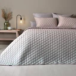 Покрывало стеганое Ideia Silhouette с подушками двухстороннее бежевый 240 х 220 см (8-34921)