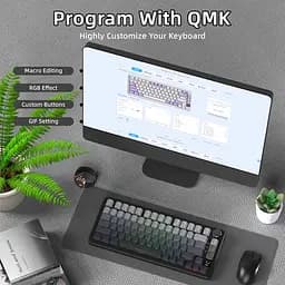Ігрова механічна бездротова клавіатура Attack Shark X85 Pro / Три режими підключення / Blueberry Switch / Black - мініатюра 6