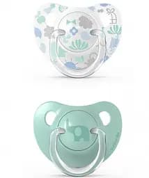 Пустушка силіконова Suavinex Memories Історії малюків, 6-18 міс., 2 шт., бірюзовий (307154)