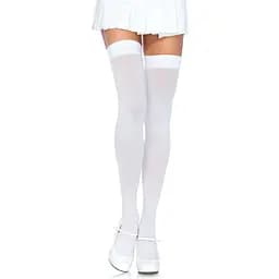 Щільні непрозорі панчохи Leg Avenue Opaque Nylon Thigh Highs White, One Size
