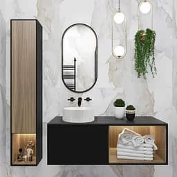 Умивальник Rea Delia 36x36 white (REA-U0601), Структурна - мініатюра 4