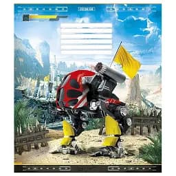 Тетрадь ученическая Школярик Techno city 012-2495L-3 в линию 12 листов