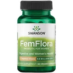 Пробіотики для жінок Swanson Femflora Probiotic for Women 9.8 Billion 60 капсул