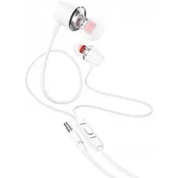 Навушники з мікрофоном Hoco M107 Discoverer універсальні earphones with mic білі 6931474794560
