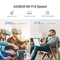 Підсилювач Wi-Fi сигналу, розширювач покриття TP-LINK RE-700X AX-3000, 1хGE, MESH - мініатюра 6