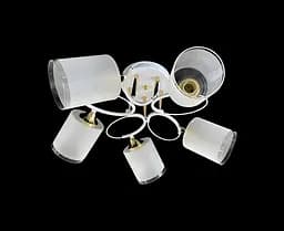 Потолочная Люстра на 5 плафонов Valeso 6945B/5 Белый+Хром