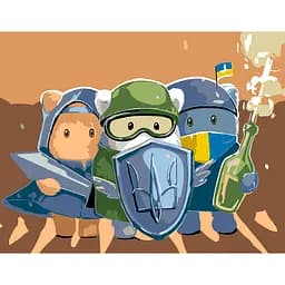 Картина за номерами Rosa Start Пухнастики Вартові 35x45 см