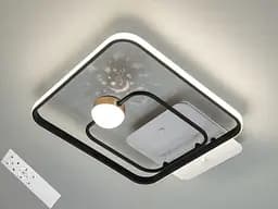 Стельовий світлодіодний світильник з пультом, 45W, чорний+білий