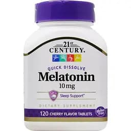 Мелатонин 21st Century Вишневый вкус 10 мг 120 таблеток
