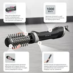 Фен-щітка Rowenta Renewal Brush Active 1000 Вт чорний (UB9540F0) - мініатюра 10