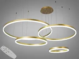 Люстра стельова LED Diasha 1029-800+600+500+300GD 157, Вт, золото, для вітальні, спальні, коридору