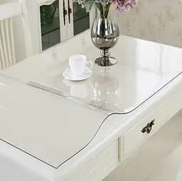 М'яке скло Прозора силіконова скатертину на стіл Soft Glass Захист для меблів 1.6х1.5 м (товщина 0.5 мм) - мініатюра 8