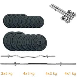 Набір штанга + гантелі металеві Newt Home Gym Set-HW NE-M-HW-SET-45 50 кг - мініатюра 2