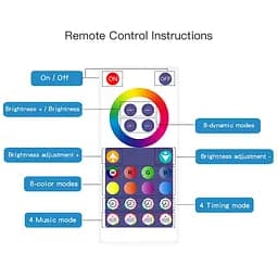 Настінна LED лампа RGB Intelligent wall lamp 6 pcs with Bluetooth European plug with app Black - мініатюра 6