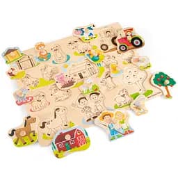 Пазл дерев'яний New Classic Toys Ферма, 16 частин (10440) - мініатюра 3