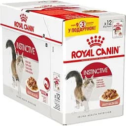 Влажный корм для взрослых кошек Royal Canin Instinctive кусочки в соусе 1.02 кг (12 шт. х 85 г)