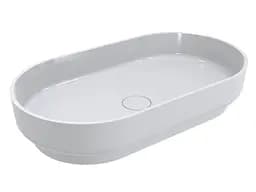 Умивальник Miraggio MARTA 750 (0000728) Miramarble, Глянцевий, Накладний, Білий